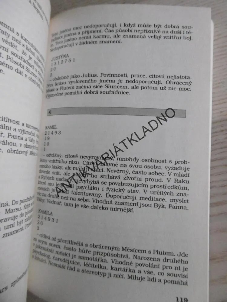 JMÉNO JE VÁŠ OSUD, CAMILA KAROLINSS, **an