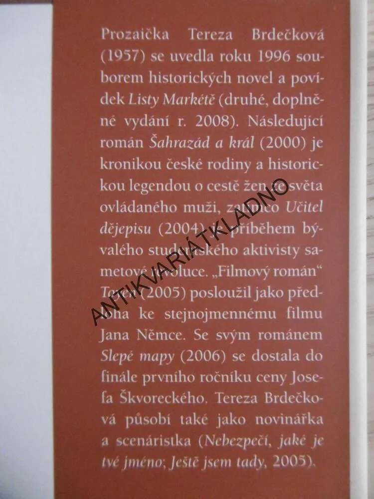 ALHAMBRA, TEREZA BRDEČKOVÁ, **an