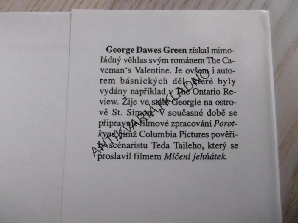 POROTKYNĚ, GEORGE D. GREEN, **an