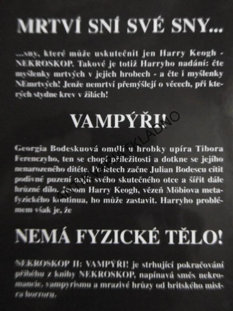 NEKROSKOP II., VAMPÍŘI! BRIAN LUMLEY, **an
