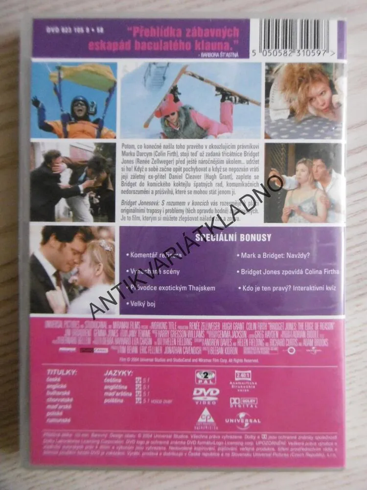 BRIDGET JONESOVÁ S ROZUMEM V KONCÍCH, DVD FILM