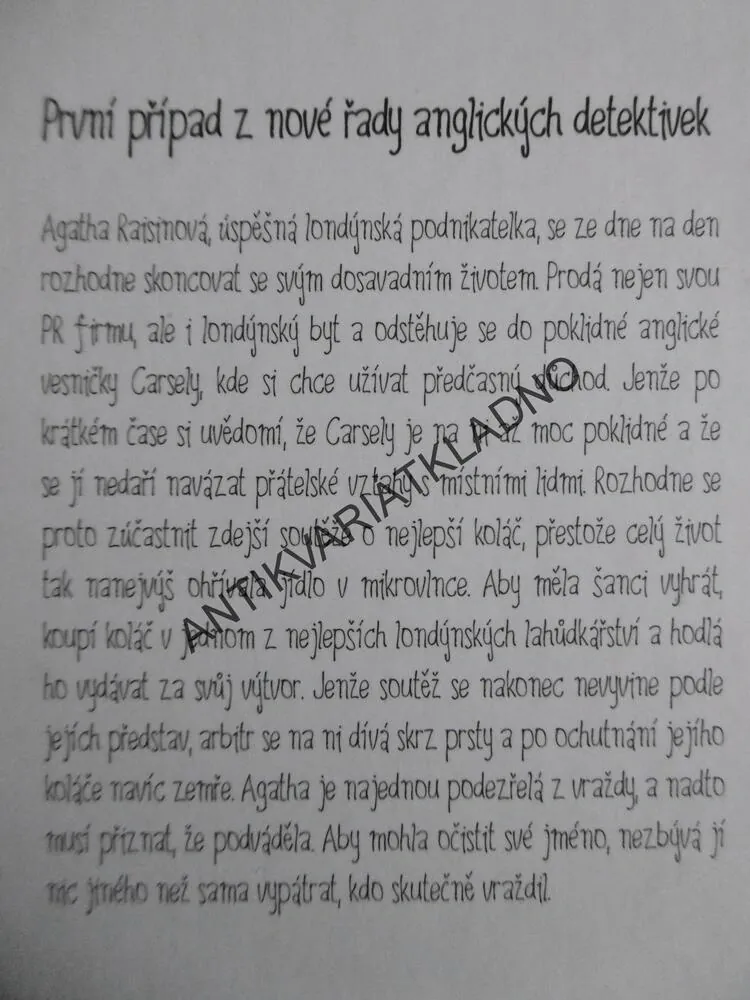 AGATHA RAISINOVÁ A OTRÁVENÝ KOLÁČ, M. C. BEATON, **an