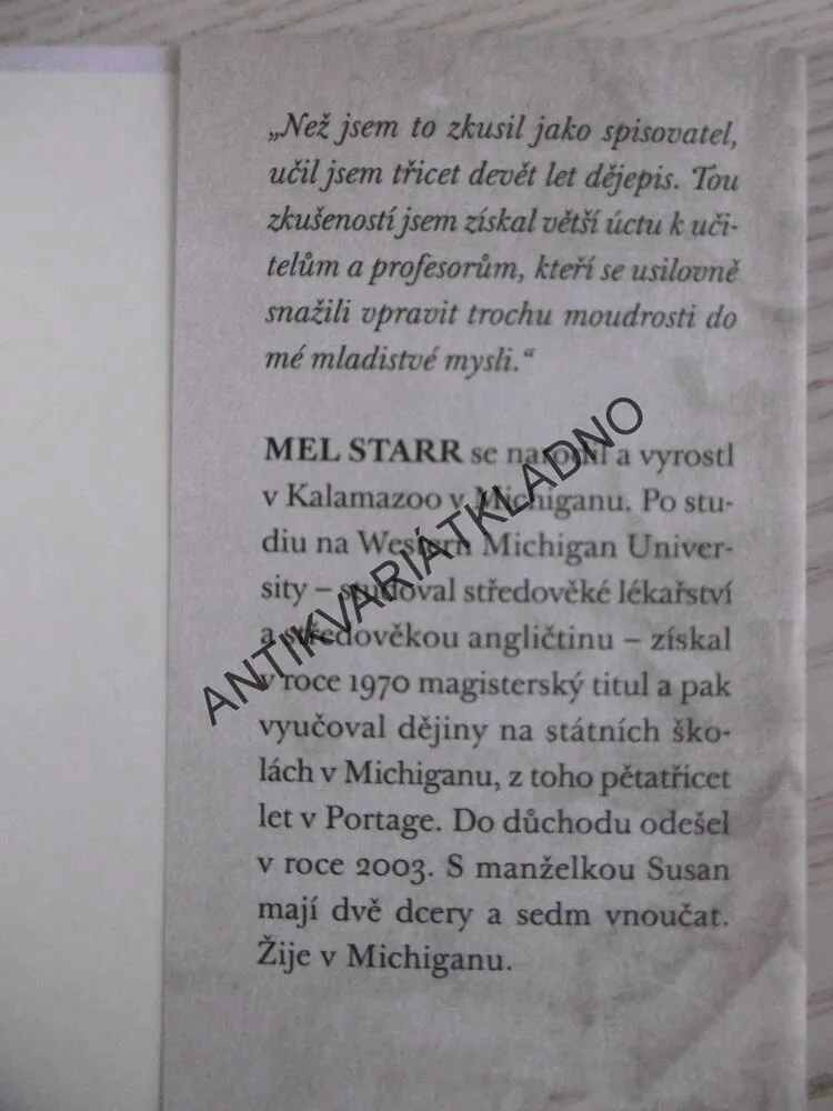 INKOUSTOVÁ STOPA, MEL STARR, **an
