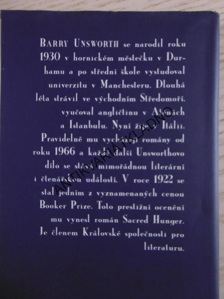 KDO ZABIL TOMÁŠE WELLSE, BARRY UNSWORTH, **an