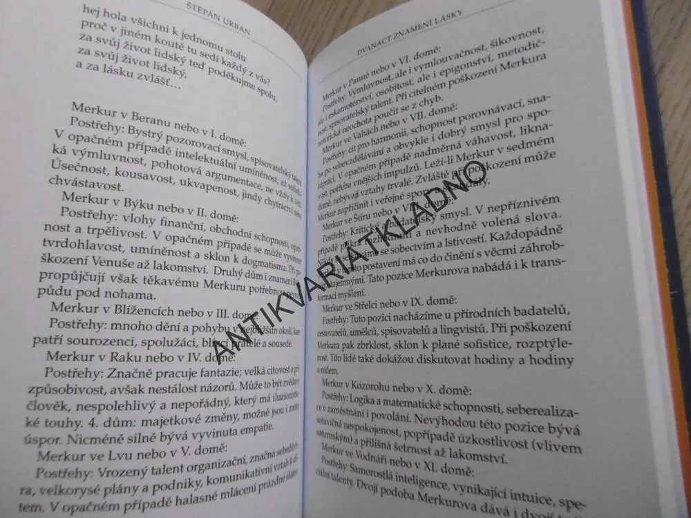 DVANÁCT ZNAMENÍ LÁSKY VE SVĚTĚ ASTROLOGIE, ŠTĚPÁN URBAN, **an