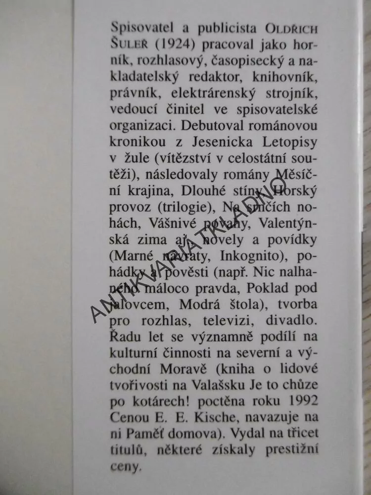 SEVERNÍ SVAHY, OLDŘICH ŠULEŘ, **an