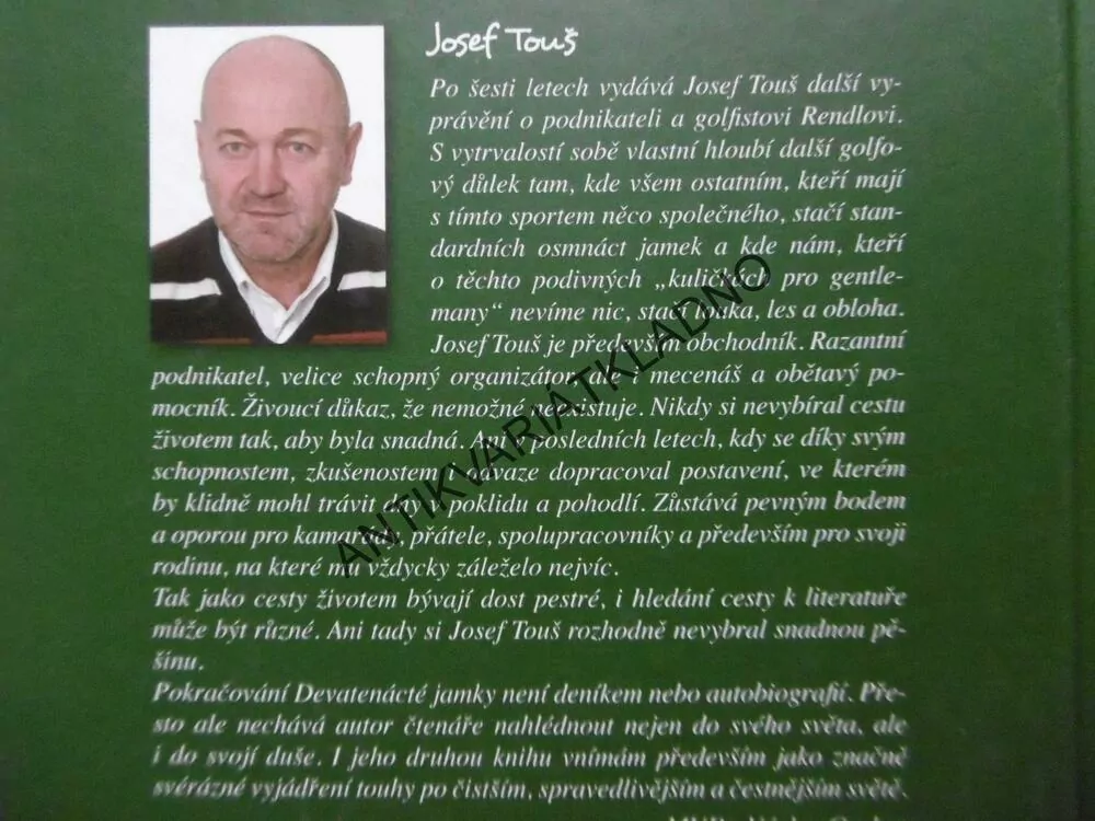 DEVATENÁCTÁ JAMKA PO PĚTI LETECH, JOSEF TOUŠ, **an