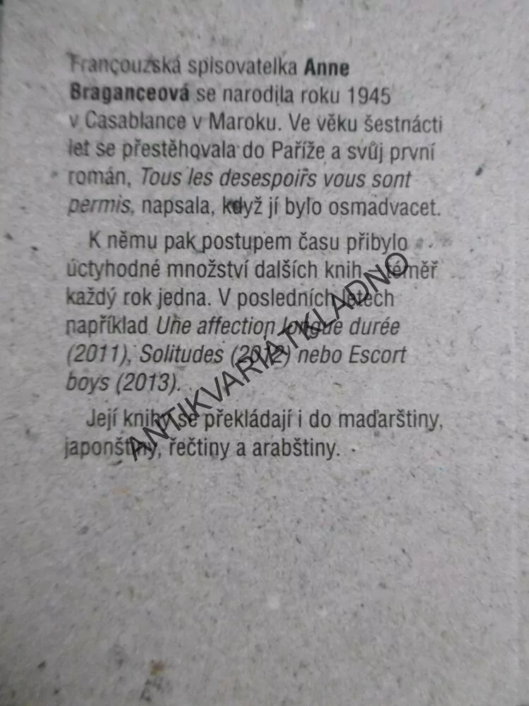 MATA HARI, ANNE BRAGANCEOVÁ, **an