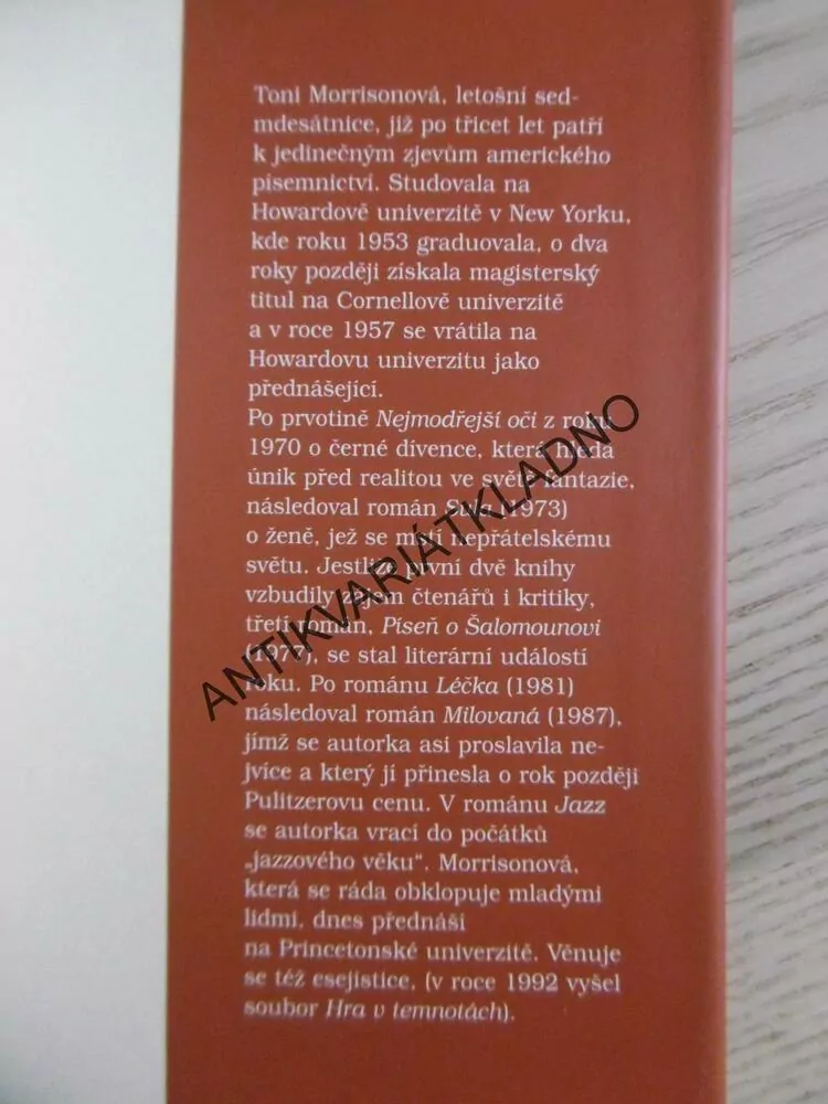 RÁJ, TONI MORRISONOVÁ, **an