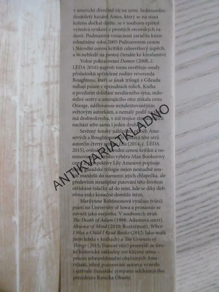 DOMOV, MARILYNNE ROBINSONOVÁ, **an