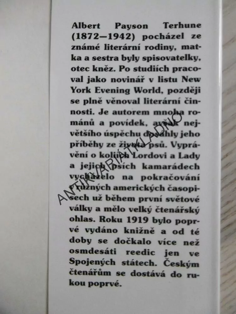 NEJLEPŠÍ KAMARÁD LORD, ALBERT PAYSON TERHUNE, **an