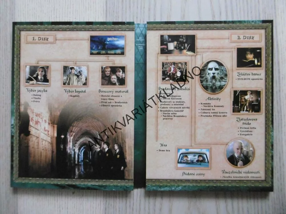 HARRY POTTER 2 DVD - KÁMEN MUDRCŮ, TAJEMNÁ KOMNATA, DVD FILM