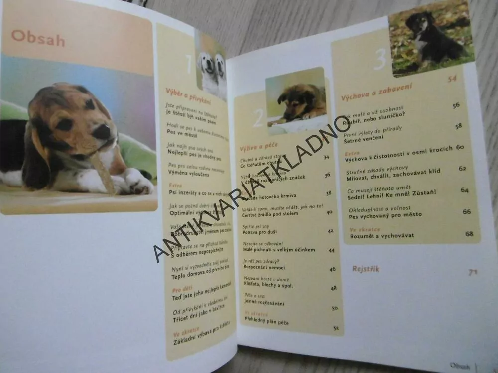 ŠTĚŇATA, CHOV A PÉČE, POROZUMĚNÍ A ZABAVENÍ, BRIGITTE HARRIESOVÁ, **an