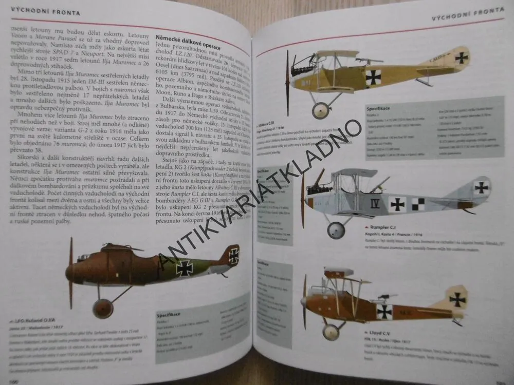 LETADLA 1. SVĚTOVÉ VÁLKY 1914 - 1918, **an