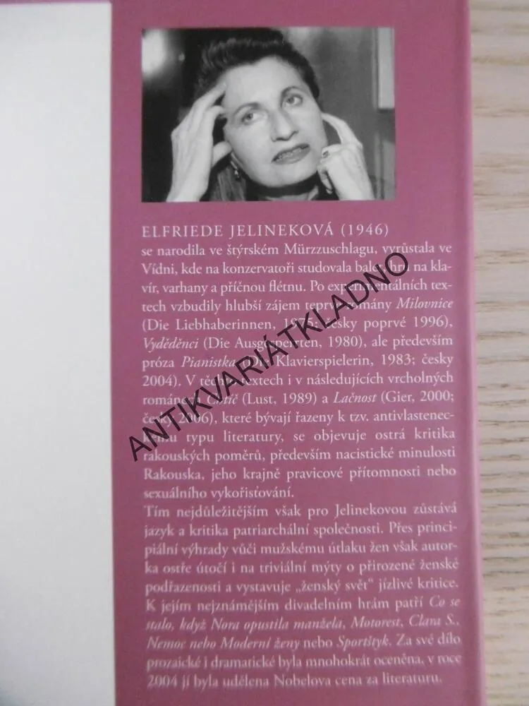 MILOVNICE, ELFRIEDE JELINEKOVÁ, **an