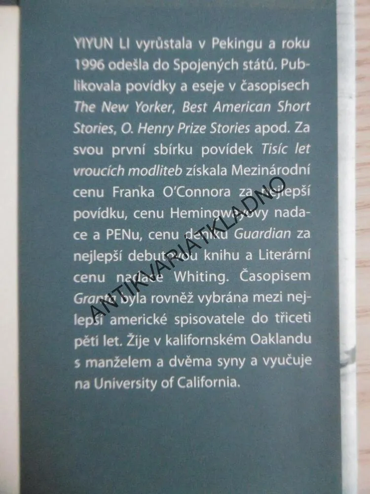 UBOŽÁCI, YIYUN LI, **an