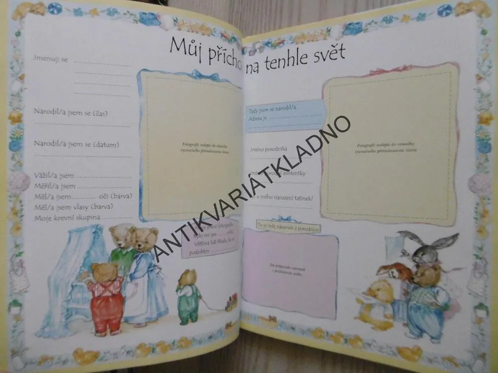 KNÍŽKA MÉHO ŽIVOTA, MÝCH PRVNÍCH PĚT LET, NEVYPLNĚNO, **an