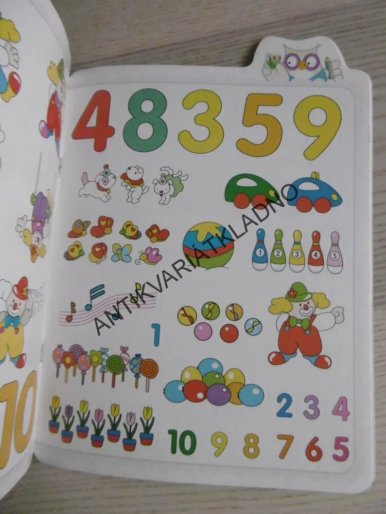 ČÍSLA, NALEPUJ, VYBARVUJ A PIŠ, VČETNĚ SAMOLEPEK
