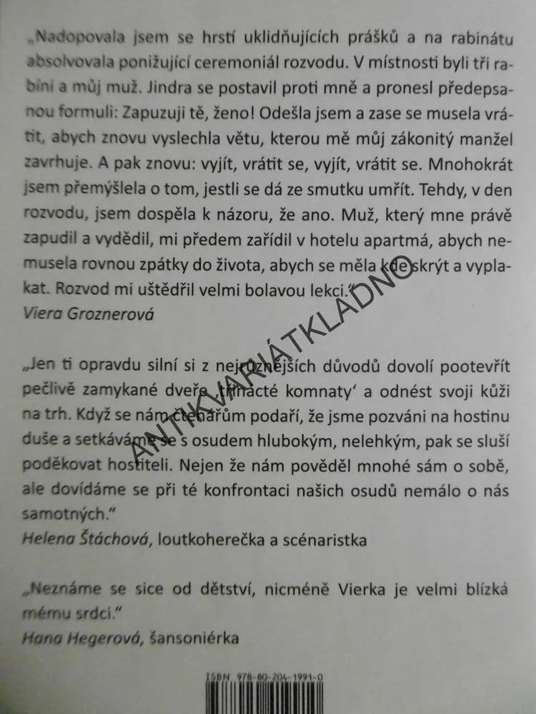 SYMETRIE ŽIVOTA, VIERA GROZNEROVÁ, **an