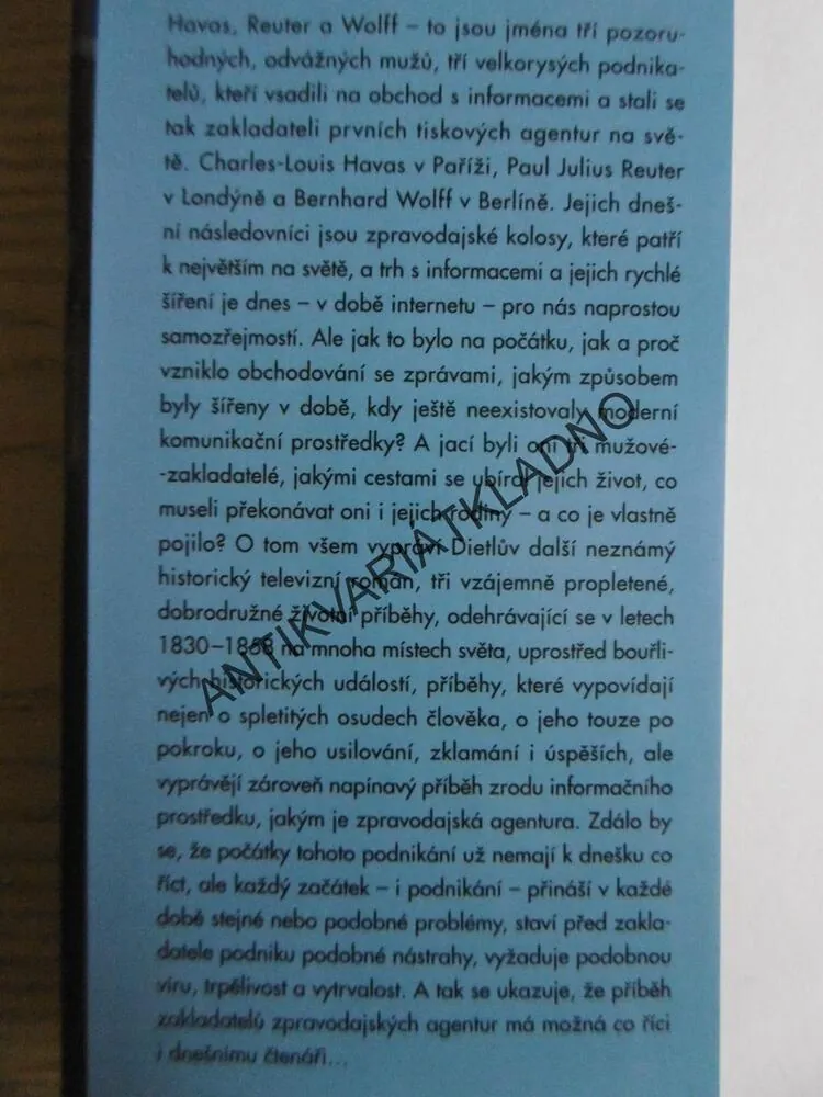 NA POČÁTKU BYLO SLOVO..., JAROSLAV DIETL, TELEVIZNÍ ROMÁN, **an