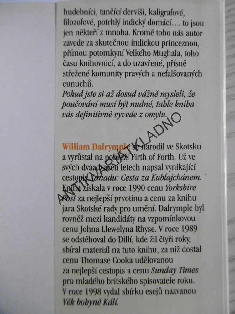 MĚSTO DŽINŮ, WILLIAM DALRYMPLE **an