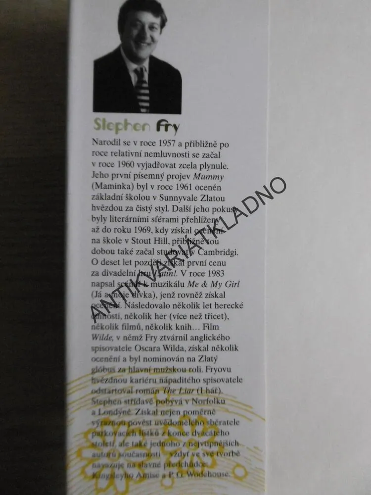 HROCH, STEPHEN FRY, **an