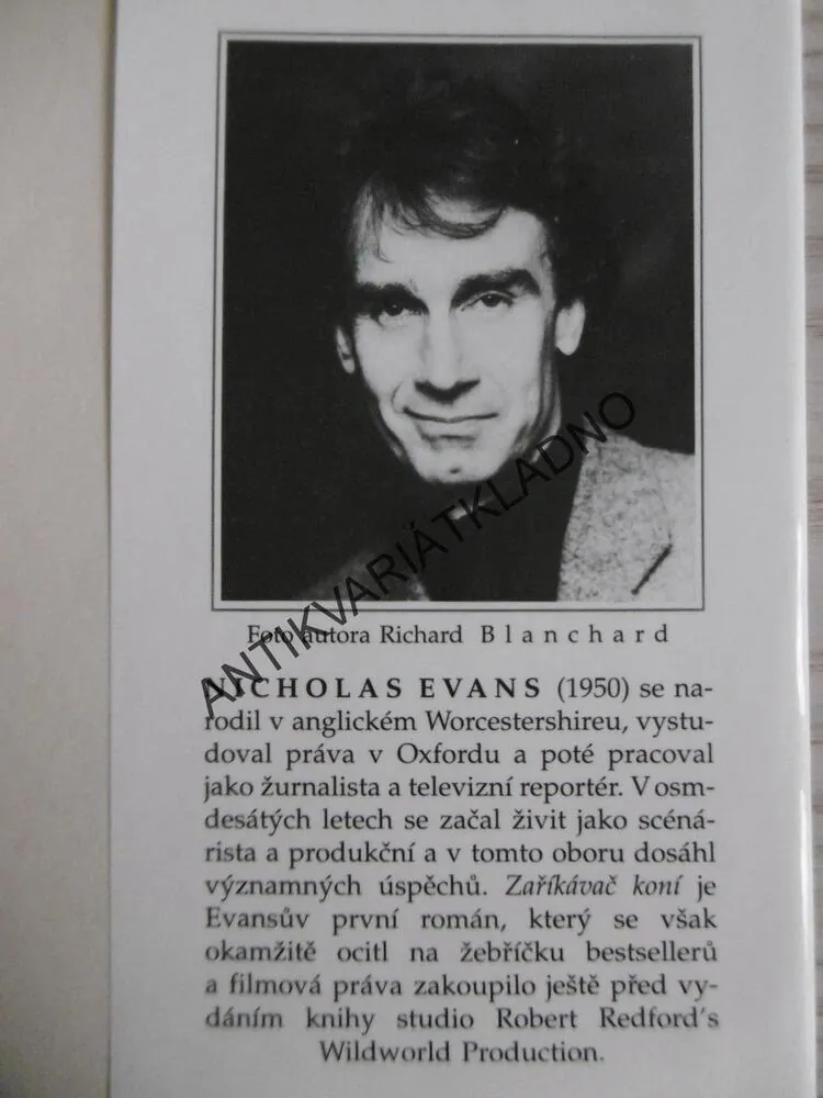 ZAŘÍKAVAČ KONÍ, NICHOLAS EVANS, **an