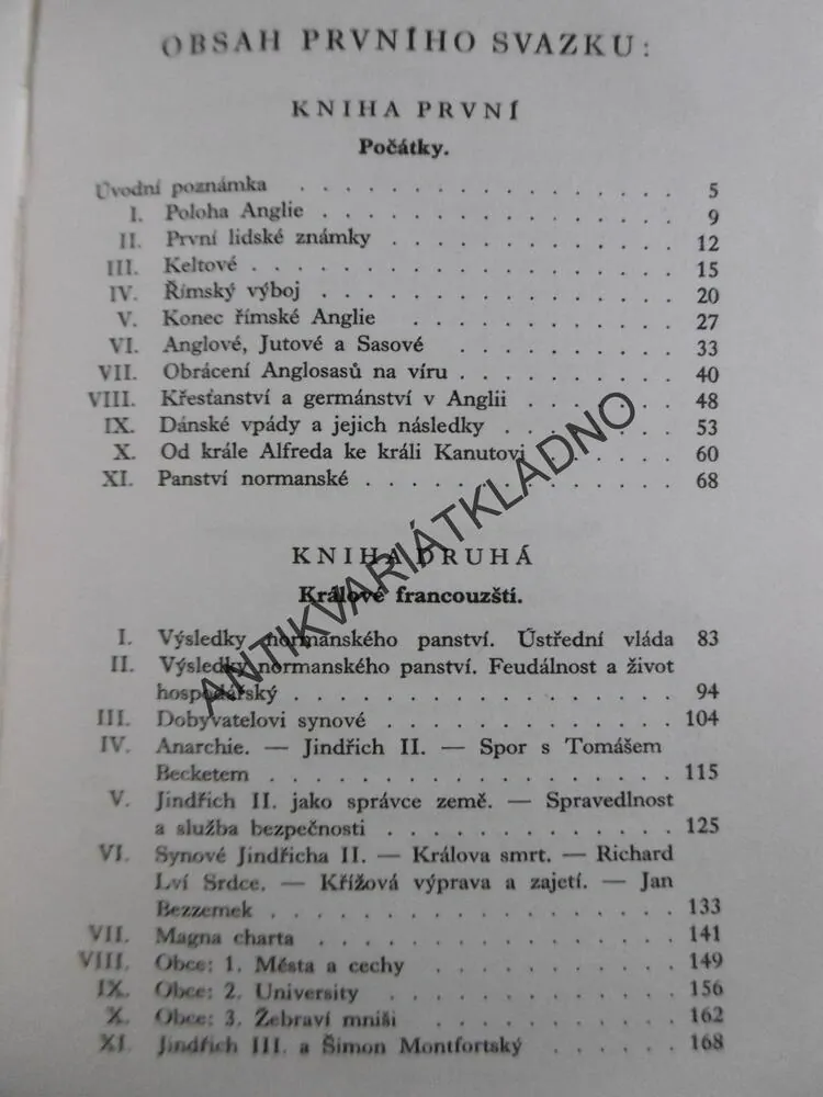 HISTORIE ANGLIE I. A II. DÍL, A. MAUROLS, **an