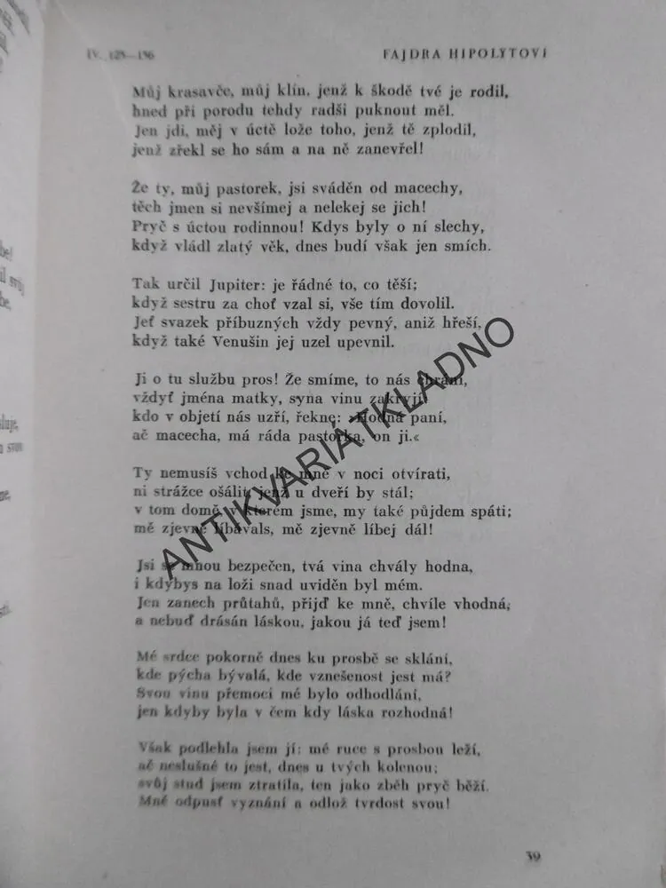 DOPISY LÁSKY, PUBLIUS OVIDIUS NASO, **an