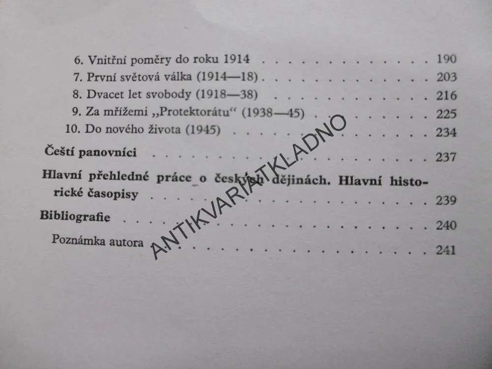 PŘEHLED ČESKÝCH DĚJIN, FRANTIŠEK ROUBÍK, **an