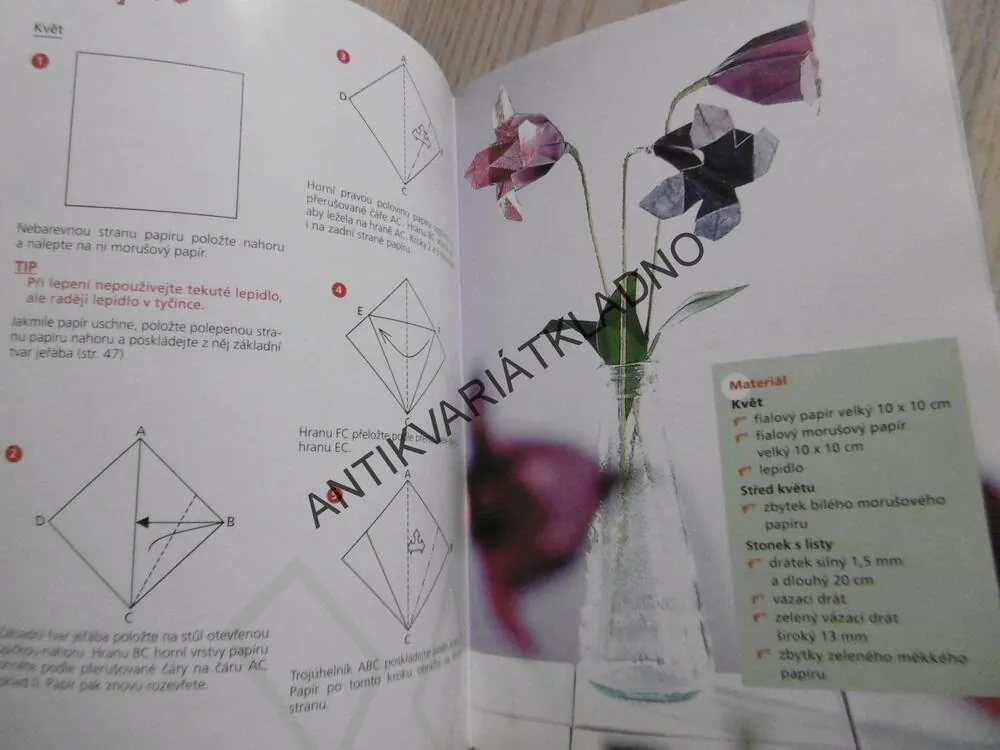 ORIGAMI, SKLÁDANKY Z PAPÍRU,**an 
