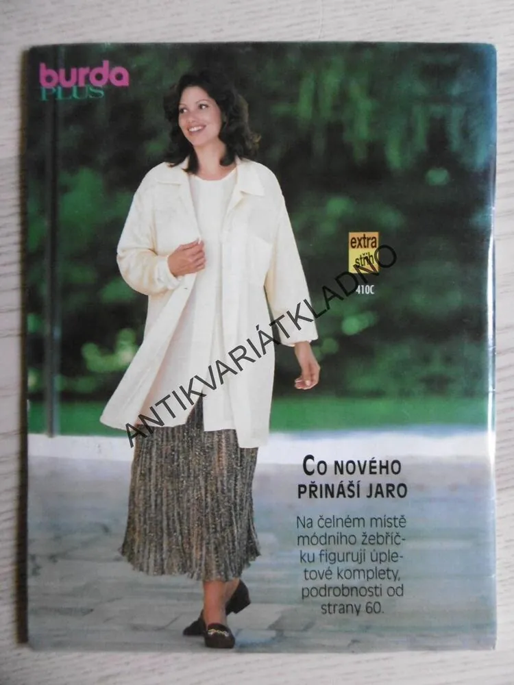 BURDA PLUS, MÓDA PRO PLNOŠTÍHLÉ, 1/96, RETRO, VČETNĚ STŘIHŮ