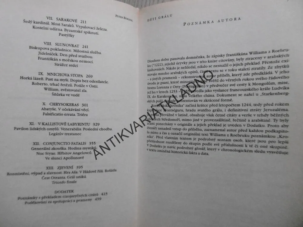 DĚTI GRÁLU, PETER BERLING, **an