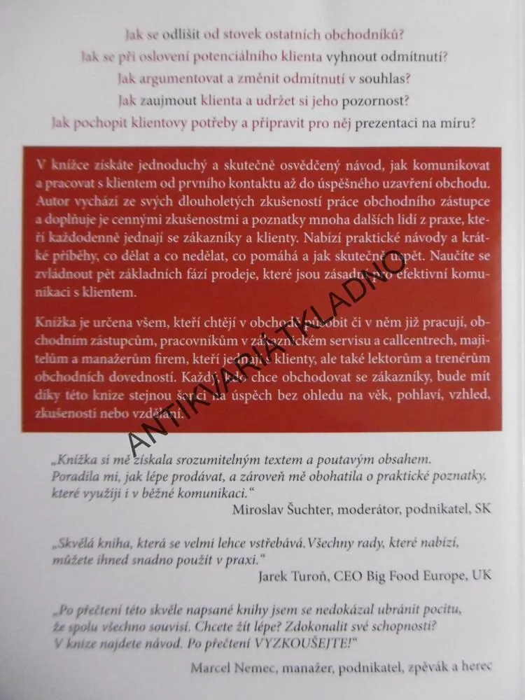JAK PRODÁVAT, ABY OD VÁS KUPOVALI, PETER ULČIN, **an