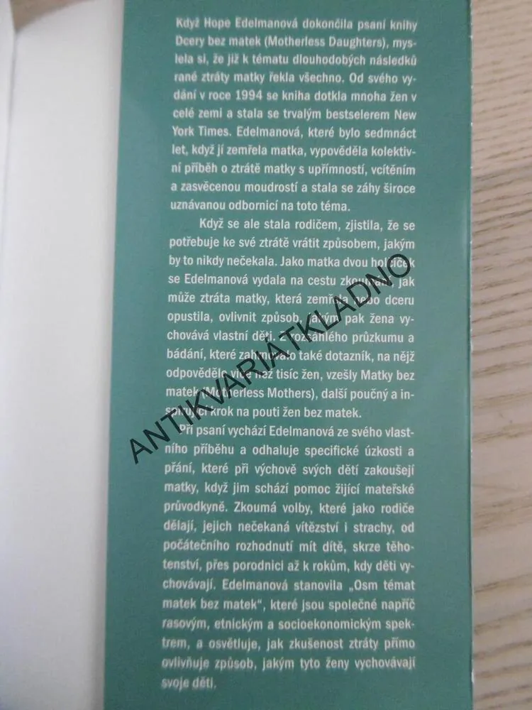 MATKY BEZ MATEK, HOPE EDELMANOVÁ, **an
