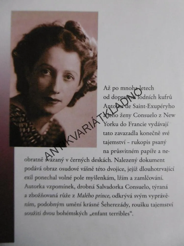 PAMĚTI RŮŽE, CONSUELO DE SAINT-EXUPÉRY, **an