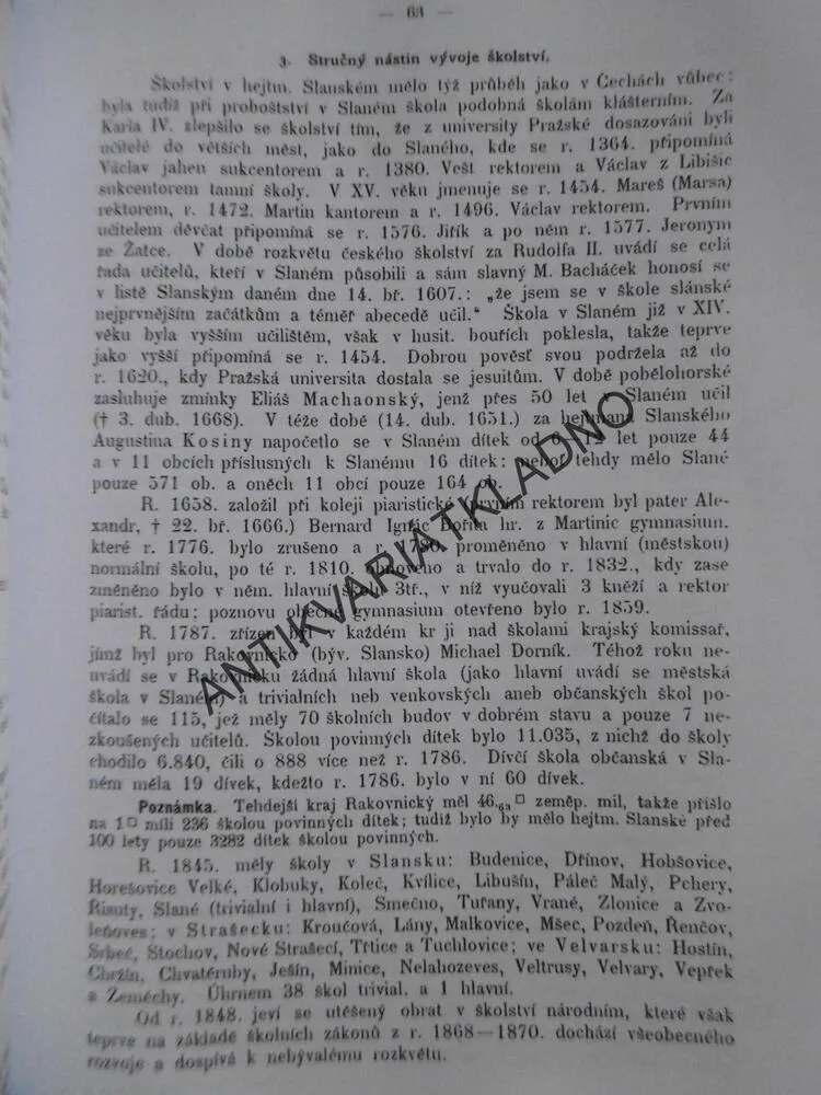 POPIS OKRESNÍHO HEJTMANSTVÍ SLÁNSKÉHO, HYŠMAN, O.G.PAROUBEK, OKR. KLADNO
