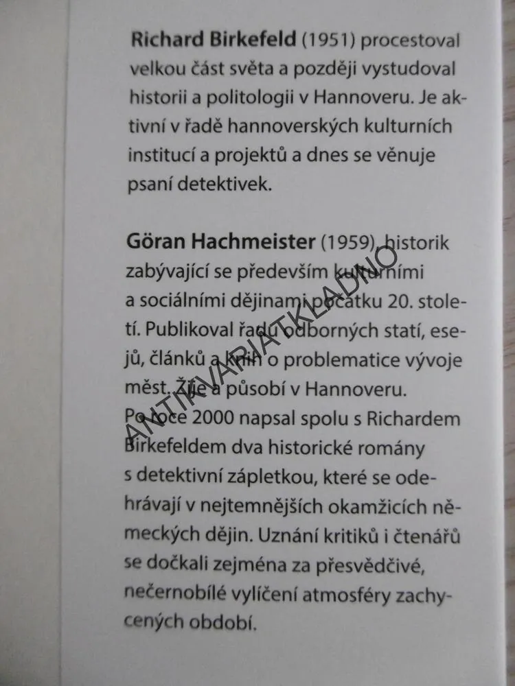 BERLÍNSKÁ PAST, RICHARD BIRKEFELD, GÖRAN HACHMEISTER, **an
