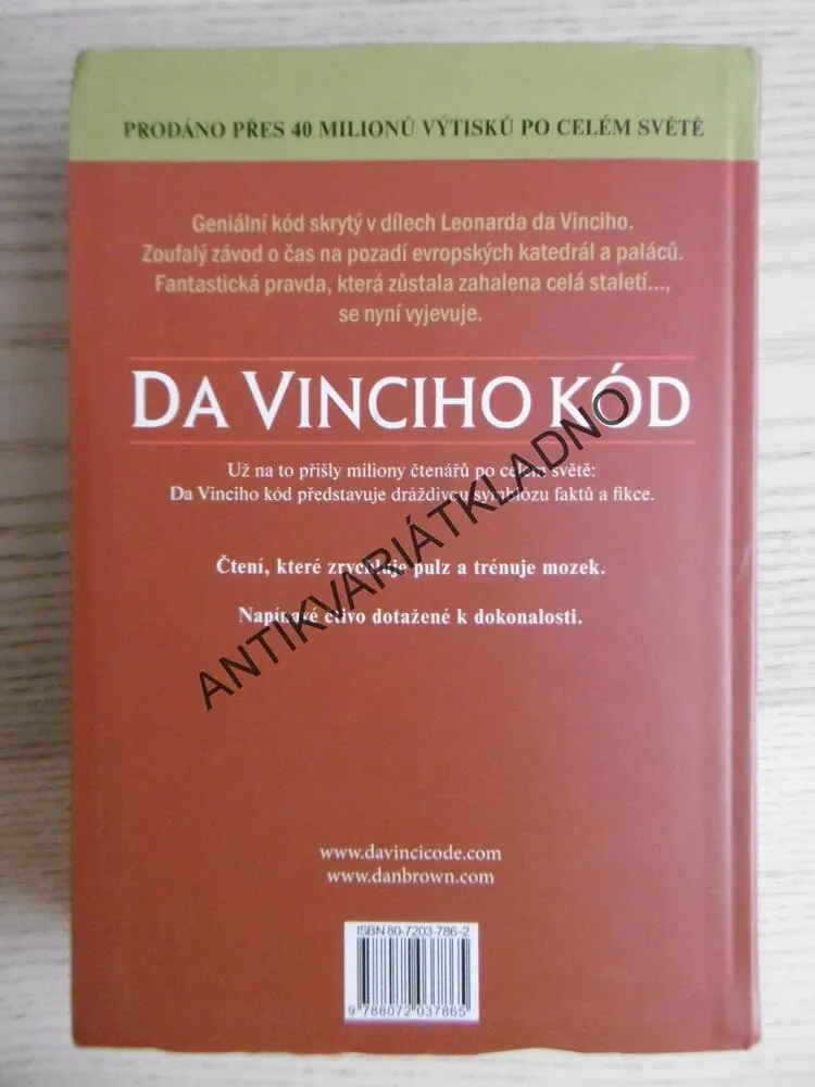 DA VINCIHO KÓD, DAN BROWN, **an
