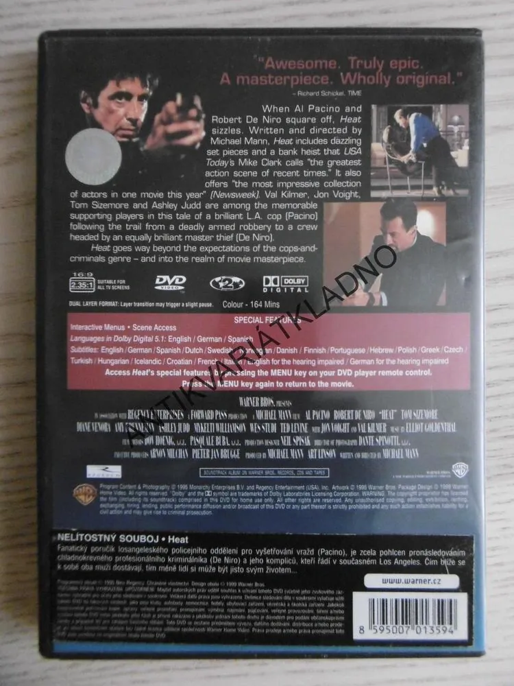 HEAT, DVD FILM