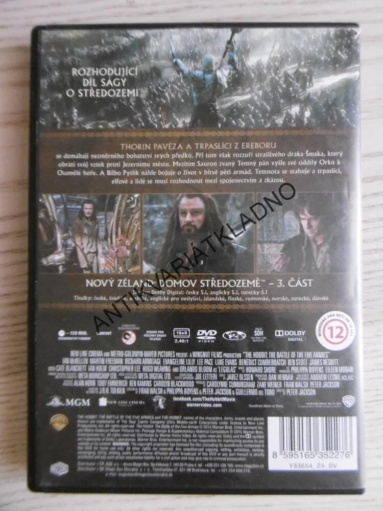 HOBIT, BITVA PĚTI ARMÁD, DVD FILM