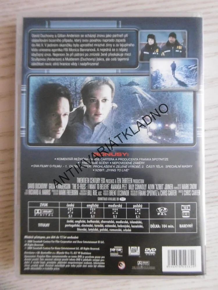 AKTA X, CHCI UVĚŘIT, DVD FILM