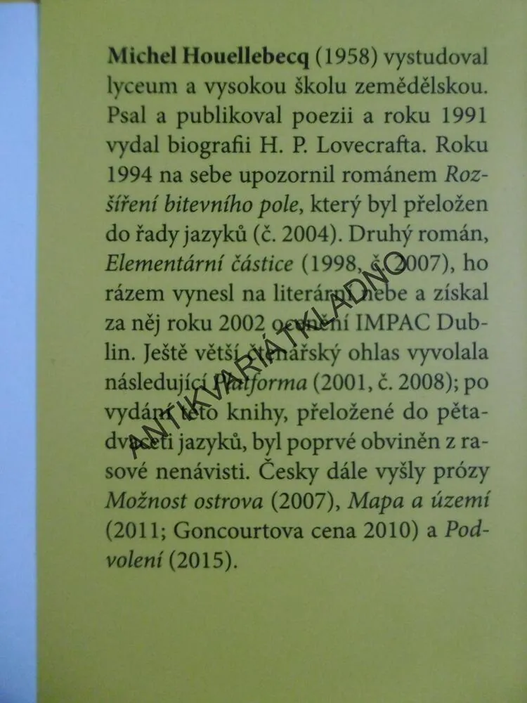 SEROTONIN, MICHEL HOUELLEBECQ, **an