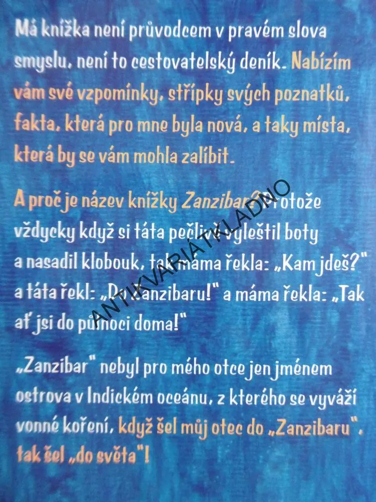 ZANZIBAR ANEB PRVNÍ SVĚTOVÝ PRŮVODCE HALINY PAWLOWSKÉ, HALINA PAWLOWSKÁ, **an