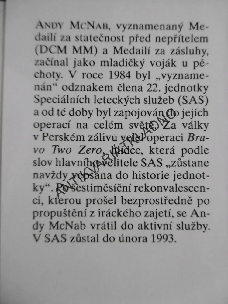 KONEČNÁ STANICE BAGDÁD, ANDY MCNAB, **an