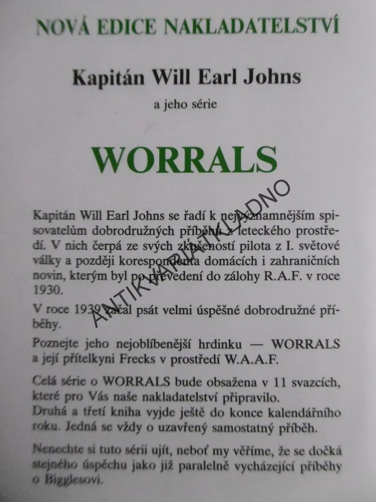 WORRALS Z W. A. A. F., WILL EARL JOHNS, **an