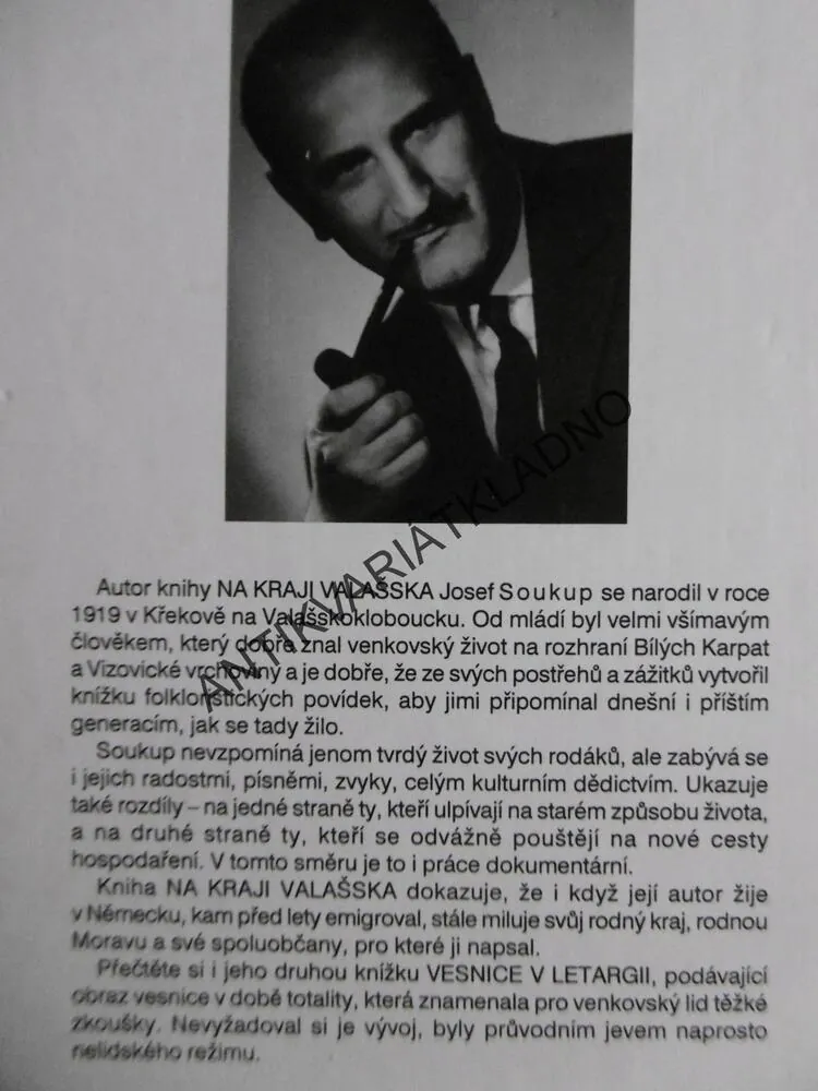 NA KRAJI VALAŠSKA, JOSEF SOUKUP, 1996, **an