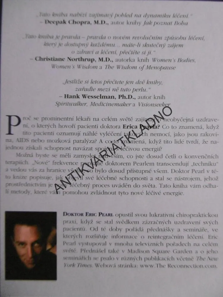 RECONNECTION, NÁVRAT K LÉČIVÉ ENERGII, ERIC PEARL, **an