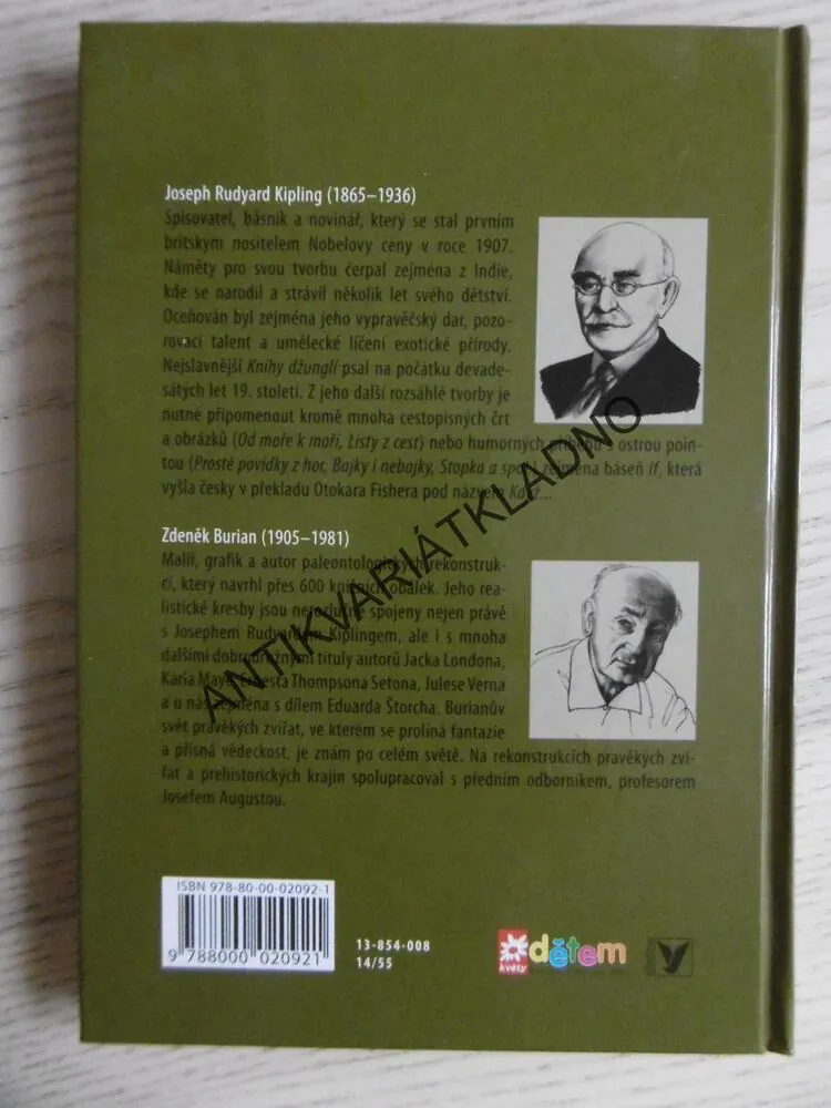 PRVNÍ KNIHA DŽUNGLÍ, RUDYARD KIPLING, ZDENĚK BURIAN, **an