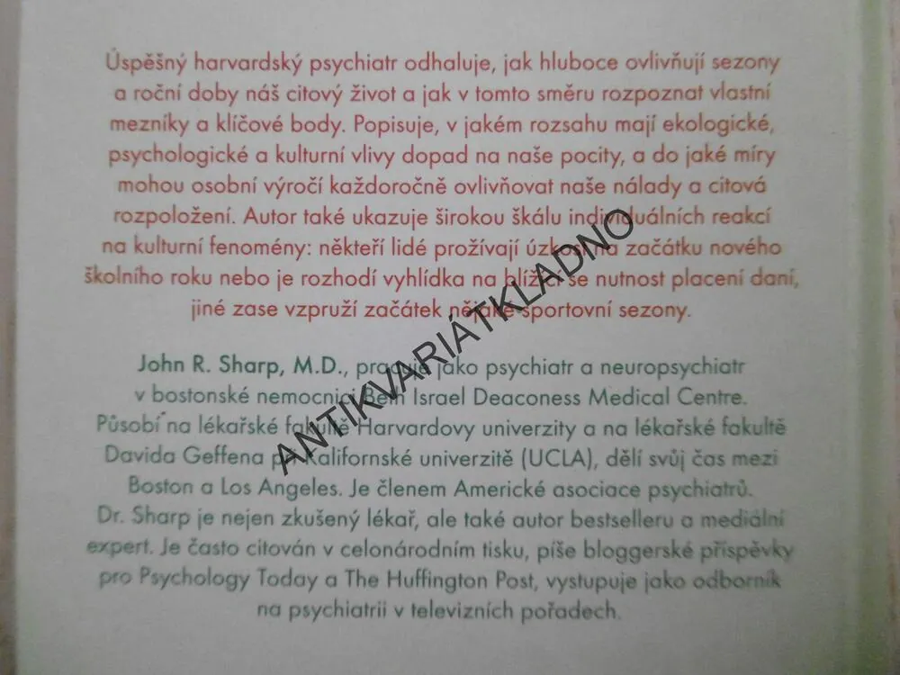 EMOČNÍ KALENDÁŘ, JOHN R. SHARP, M. D., **an